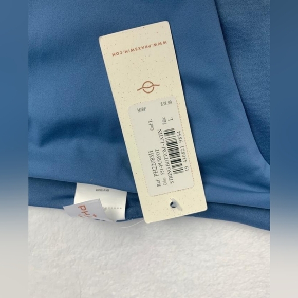 Phax Women's Blue Bikini Bottom New With‎ Tags Size L - Picture 7 of 10